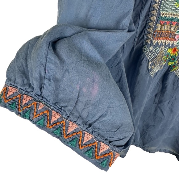 Johnny Was Embroidered Button Front Tunic - Picture 5 of 9